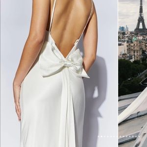 Meshki Kailey Dress with bow and train